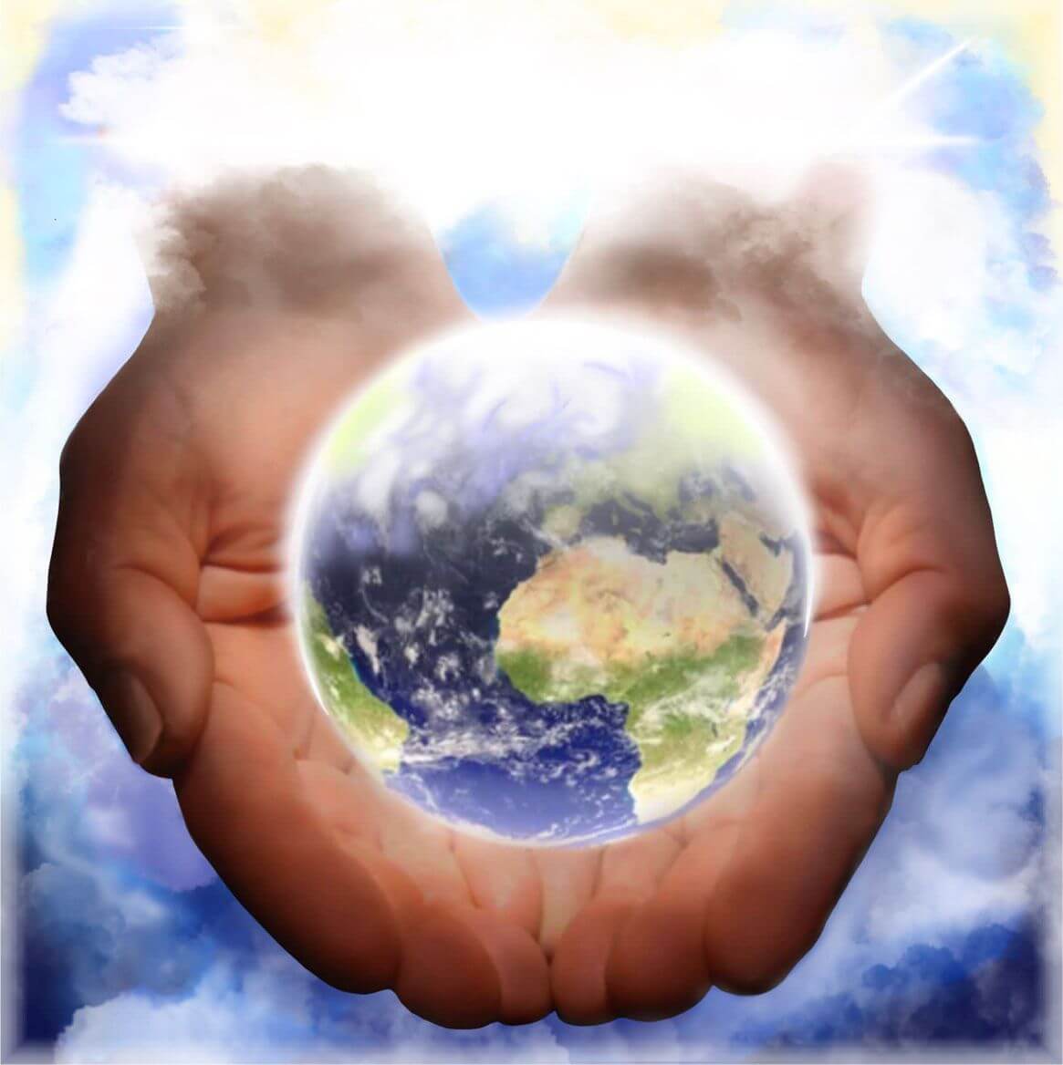God holding the world